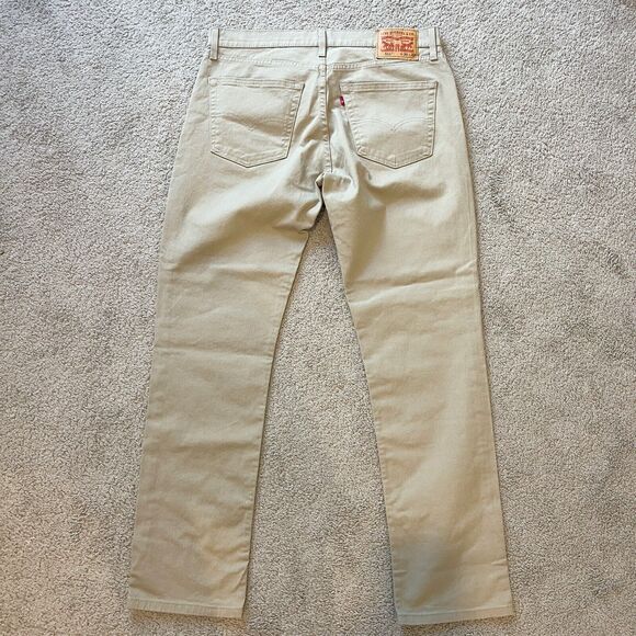 Levis 511 Pants Mens 36x32 Tan Utility Khaki Work Red Tab Straight - Picture 10 of 11